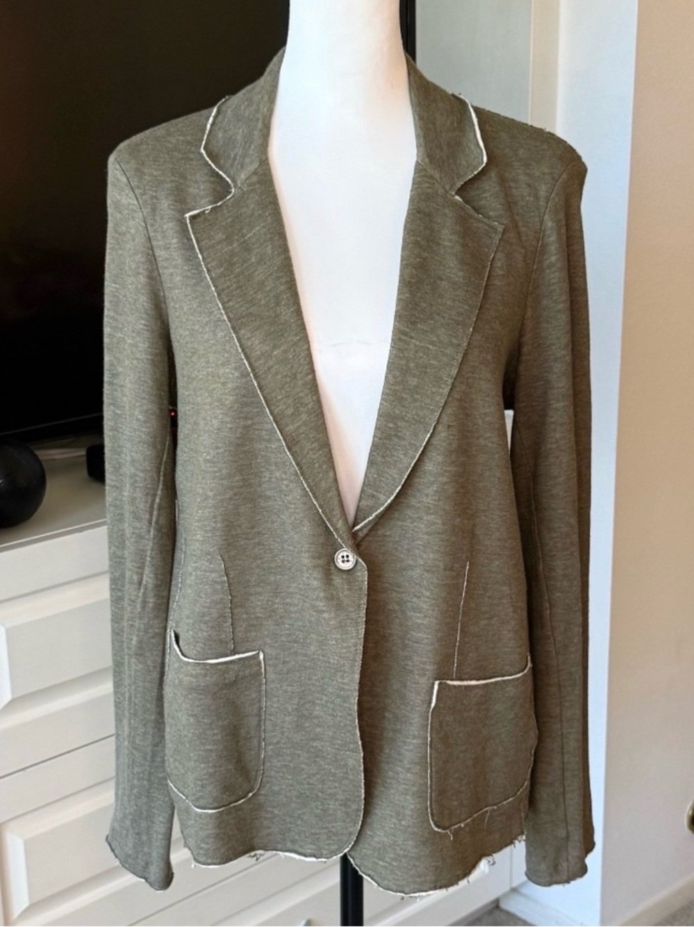 Majestic Filatures Cotton Cashmere Knit Jacket Blazer-Style | Size 4